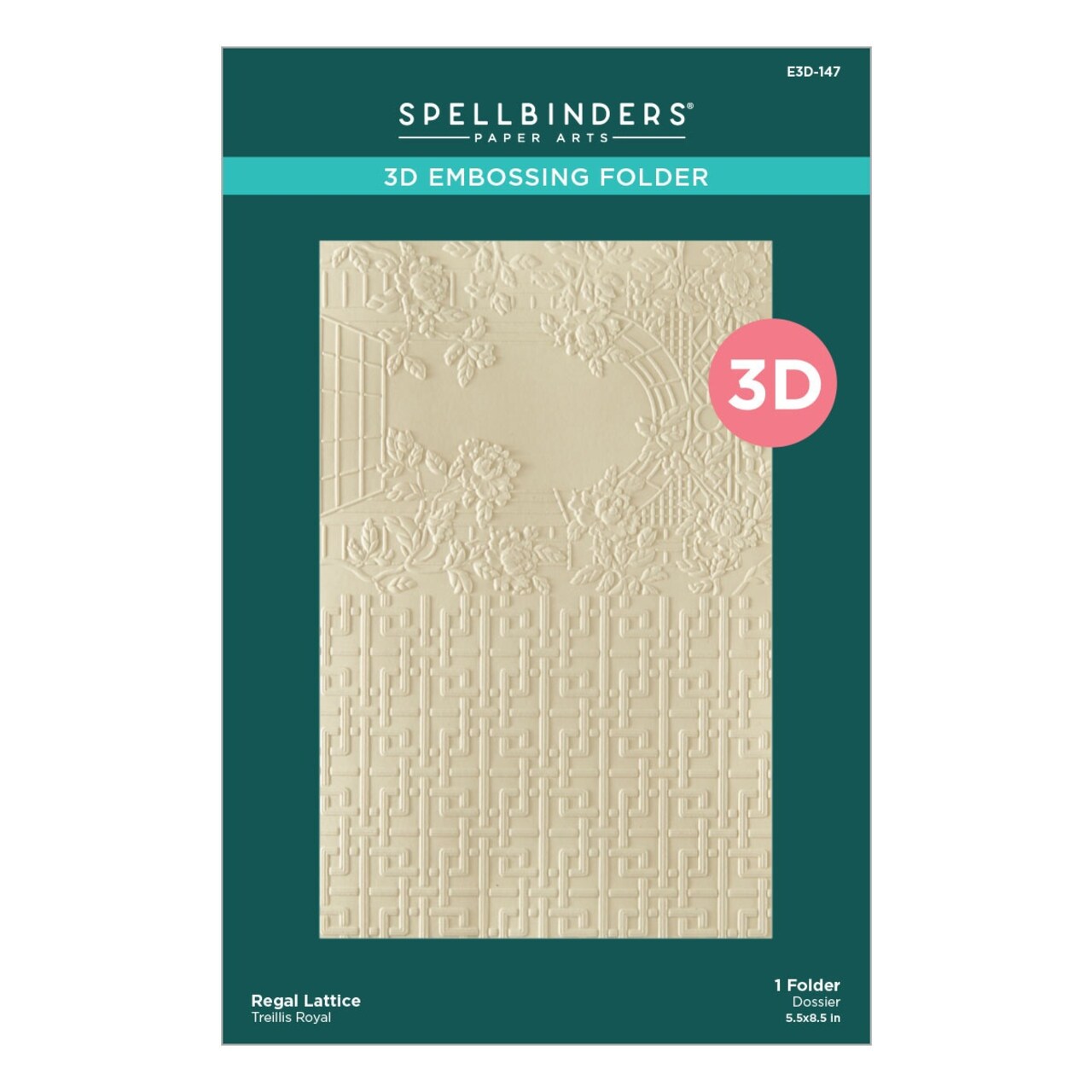 Spellbinders Embossing Folder-Regal Reflection, Regal Lattice